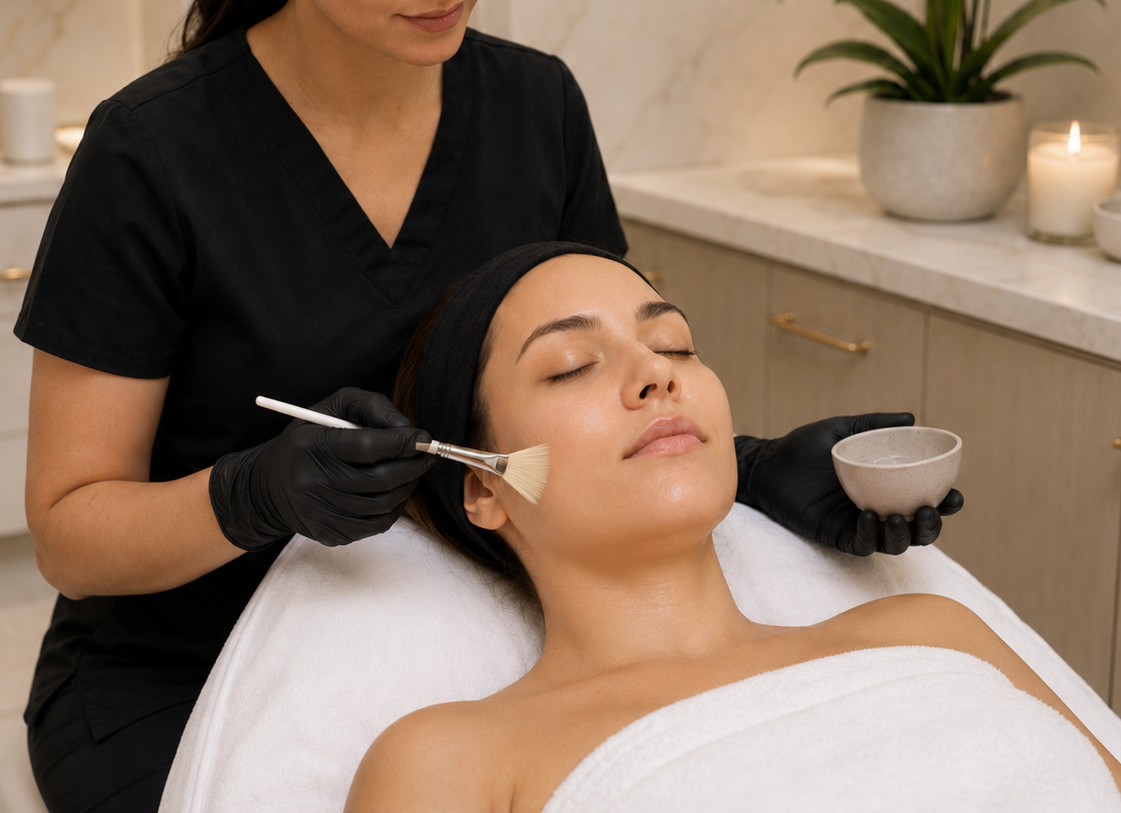 After photo for a premium facial treatment story